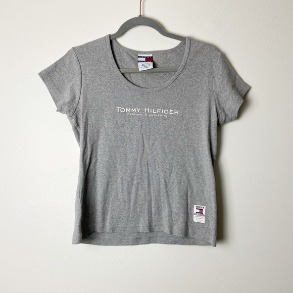 TOMMY HILFIGER • Graphic Y2K Slim Fit Tee Sz L - Picture 1 of 4